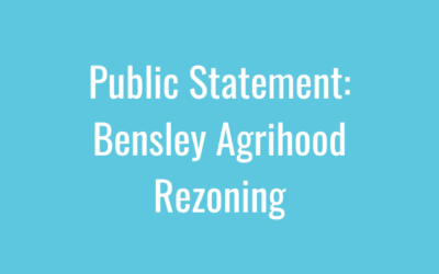 Public Statement on Bensley Agrihood Rezoning